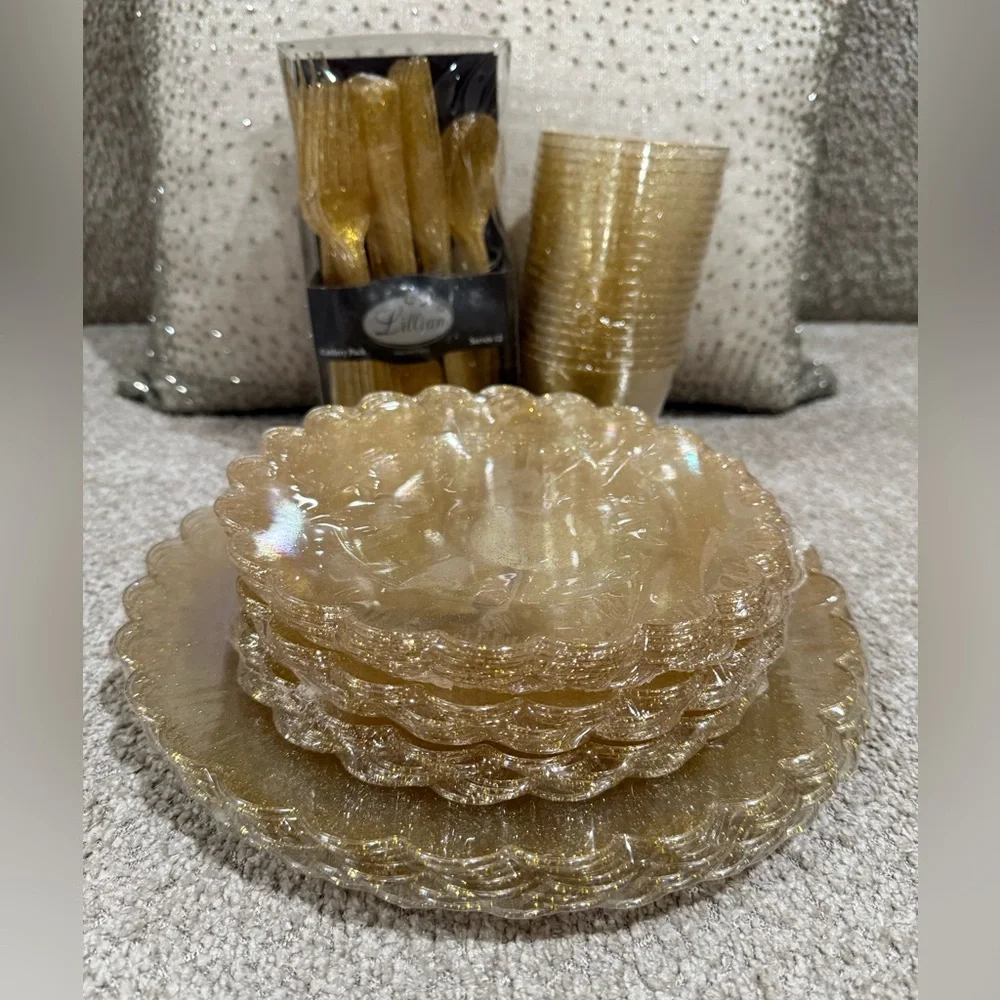 Gold Party Supplies Set